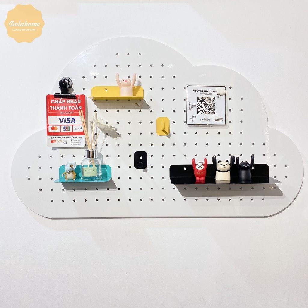 Bảng Pegboard Dola Home hình đám mây trang trí nhà cửa và để đồ đạc ngăn nắp, mẫu mã độc quyền