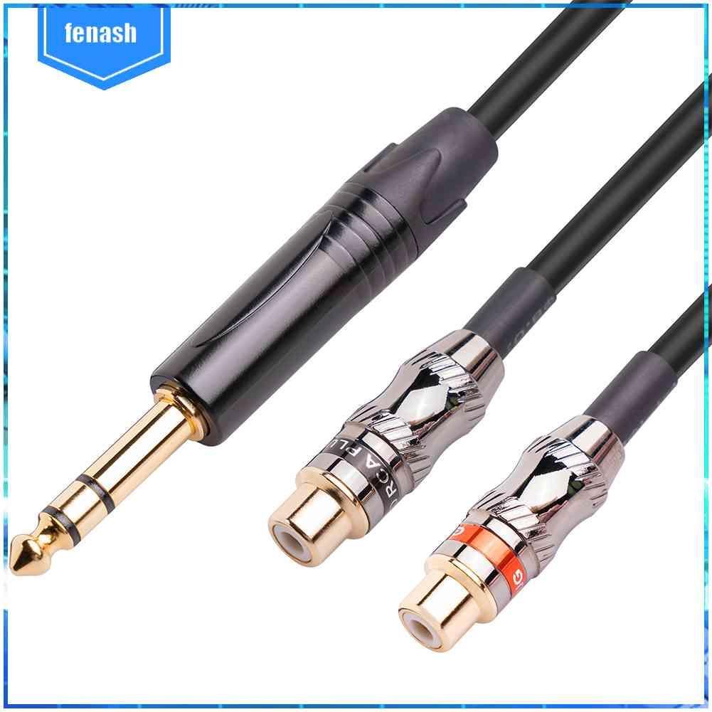 Cáp KếT NốI 6.35mm Mạ VàNg 24k RCA Sang 1 / 4 inch RCA Sang 1 / 4 inch Chuyên DụNg Cho Studio