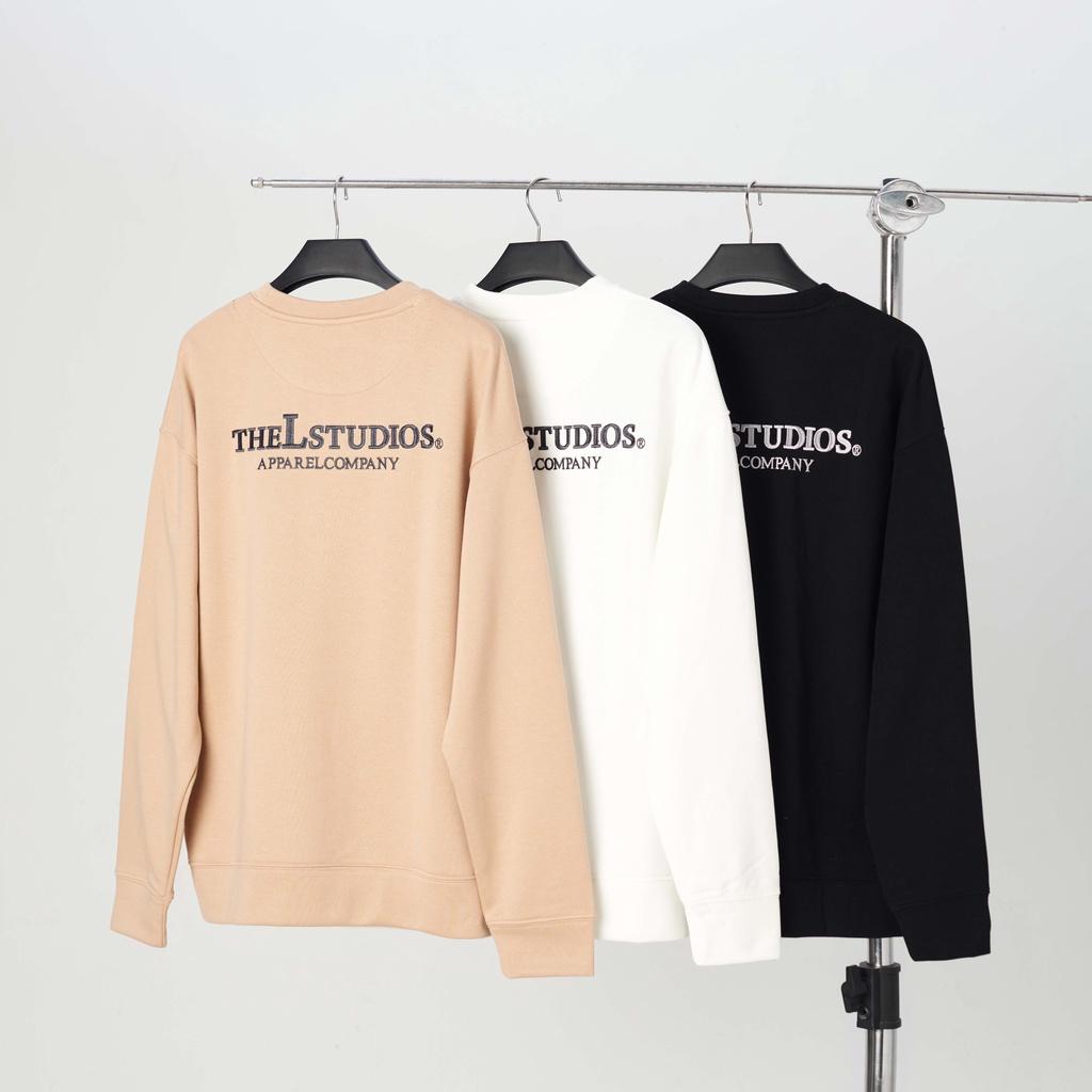 THELSTUDIOS - Áo Sweater Nỉ Basic Thêu Logo