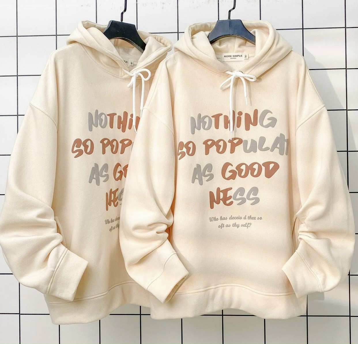 Hoodie POPU Nothing Nam nữ unisex form rộng chất nỉ bông dày dặn - hoodie chui đầu có mũ Oversize
