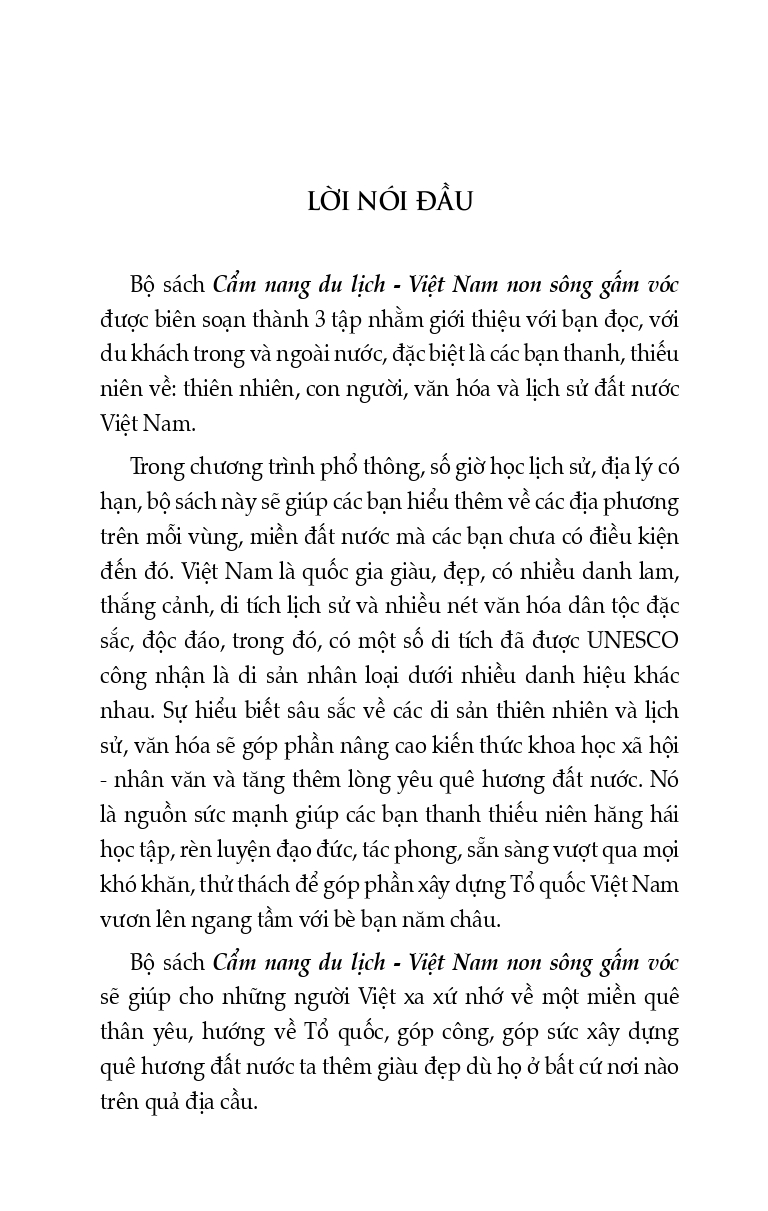 Cẩm nang du lịch: Việt Nam Non Sông Gấm Vóc - Miền Bắc (Tái bản có sửa chữa, bổ sung)