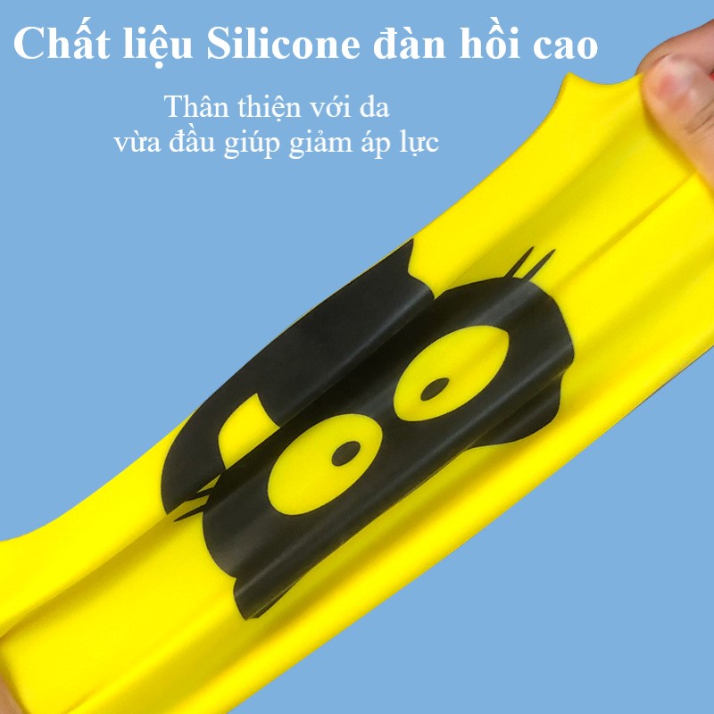 Mũ Bơi trẻ em FEIEDUN-SC401402 chất liệu silicon, free size, cảm giác mềm mại khi đội