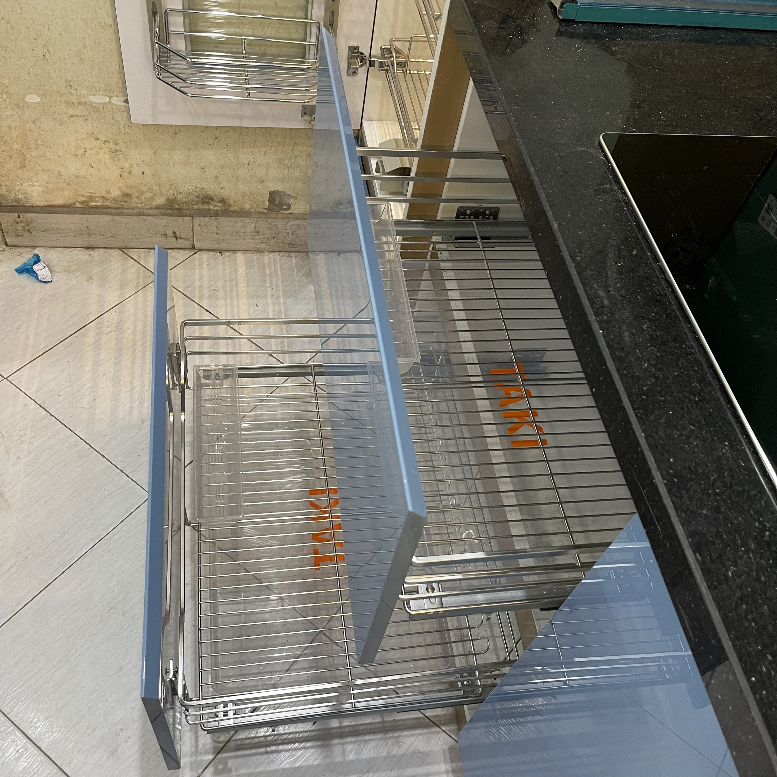 Kệ Để Xoong Nồi Tủ Bếp Dưới Đa Năng NAN DẸT INOX 304 Ray Âm Giảm Chấn - Bảo Hành Vĩnh Viễn - Có Thợ Lắp