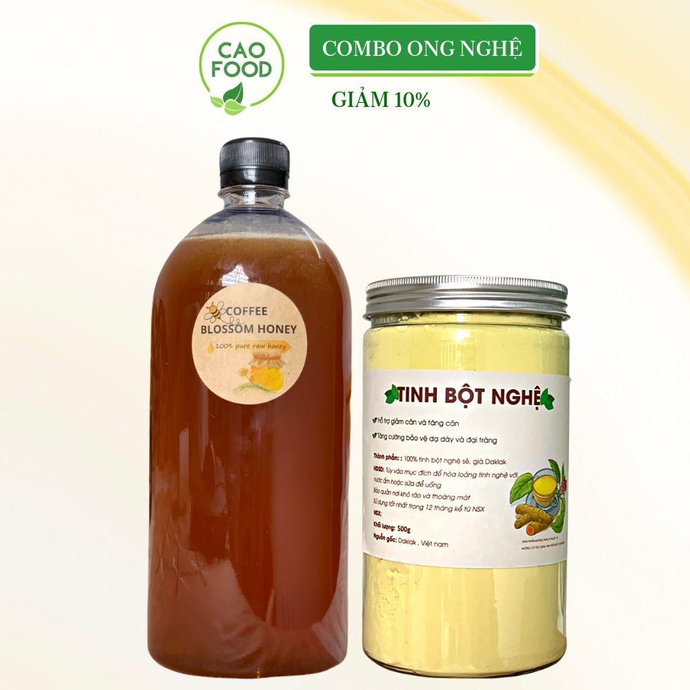 Tinh bột nghệ vàng cao cấp Đaklak và Mật ong hoa cà phê 100% nguyên chất CAO Food