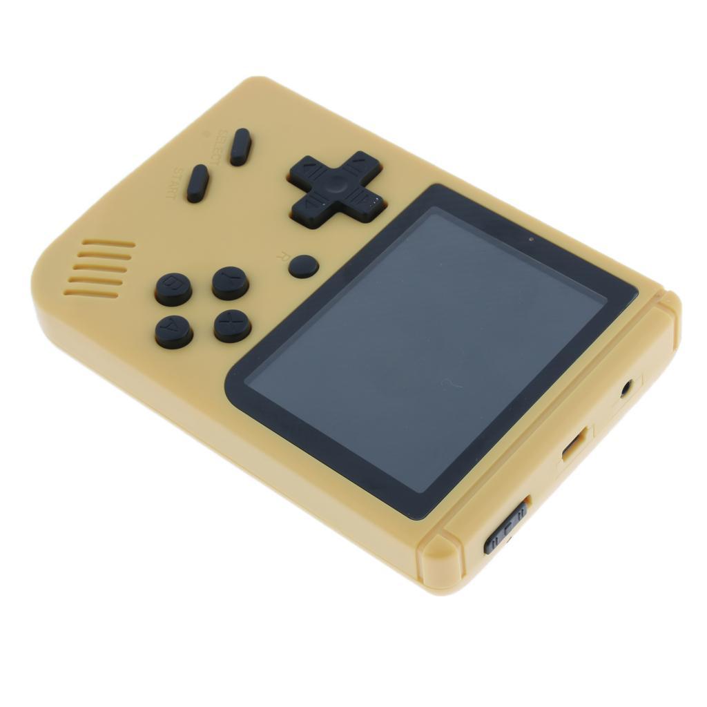 Handheld Game Console, 3 Inch 168 Games Retro FC Game Player Classic Game Console with 1 USB Charge, Birthday Presents Gift for Children Yellow