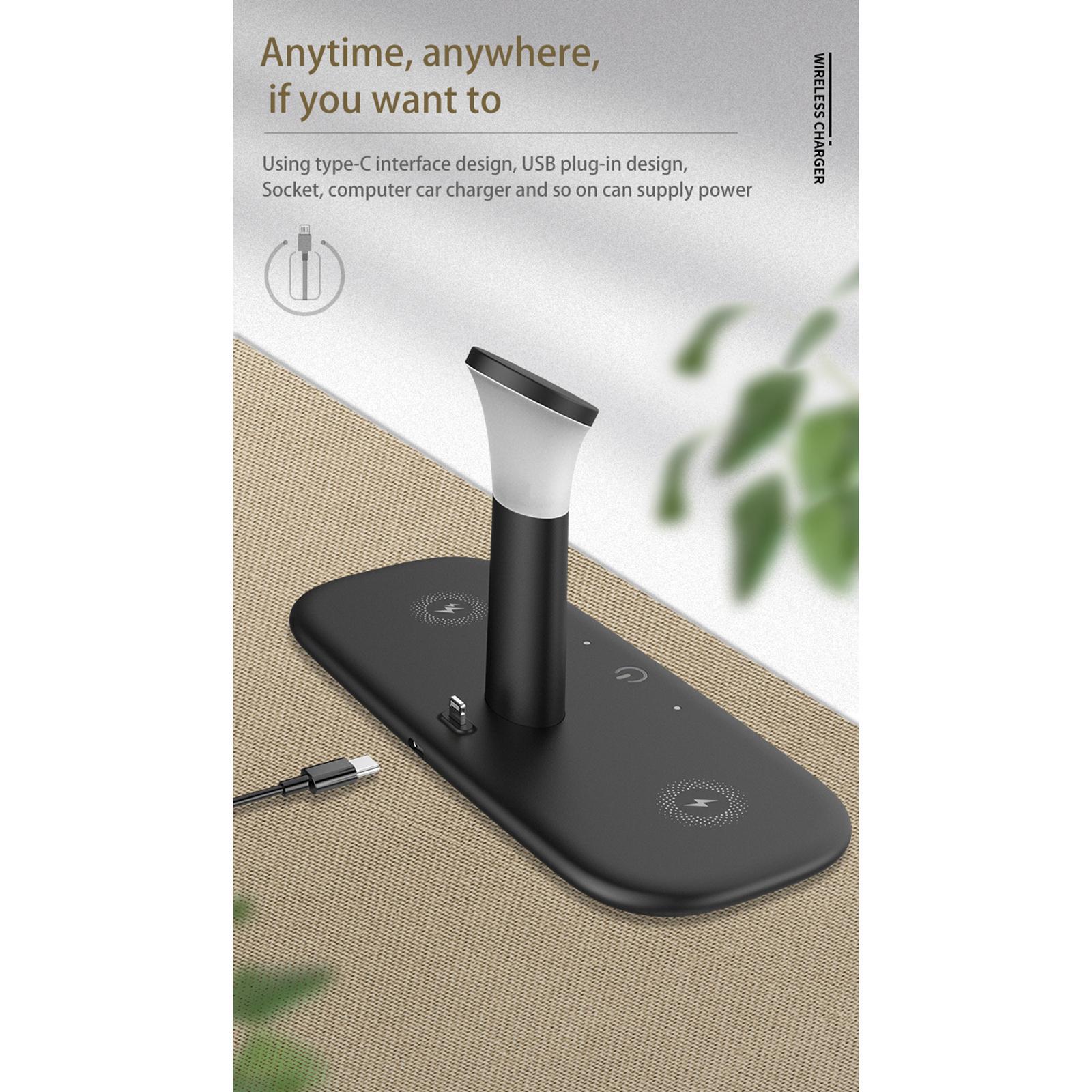 Wireless Pad Charger Dock for 6/5/4/3/2 Black