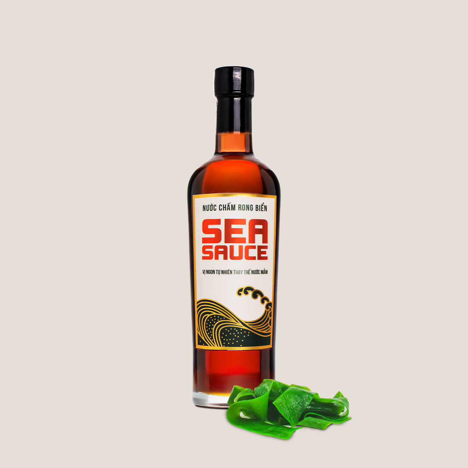 Đặc Sản Phan Thiết - Combo 1 Chai Nước Chấm Rong Biển Sea Sauce 500Ml Từ Rong Biển Và Đậu Nành Có Vị Ngon Tự Nhiên + 1 Chai Nước Mắm Chay Shiitake 500Ml Từ Đậu Nành Và Nấm Ngọt Shiitake Nhật Bản