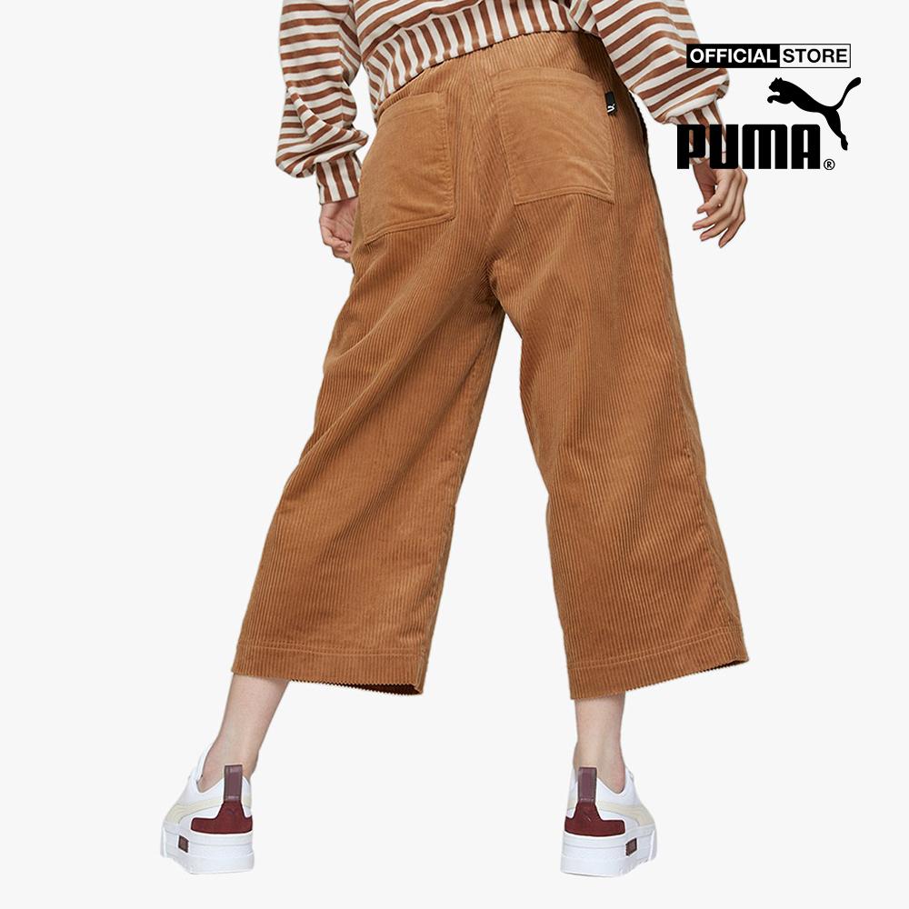 PUMA - Quần ống rộng nữ Downtown Corduroy 535748