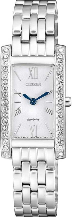 Đồng Hồ Citizen Nữ Đính Đá Swarovski Dây Kim Loại Máy Eco-Drive EX1470-86A - Mặt Trắng (18x30mm)