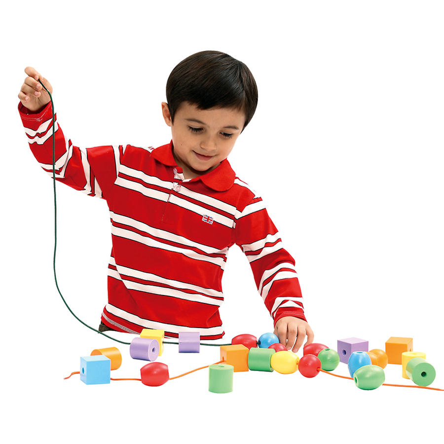 Dụng Cụ Dạy Học Gigo Toys Xâu Chuỗi - Jumbo Plastic Beads 1040 (106 Mảnh Ghép)