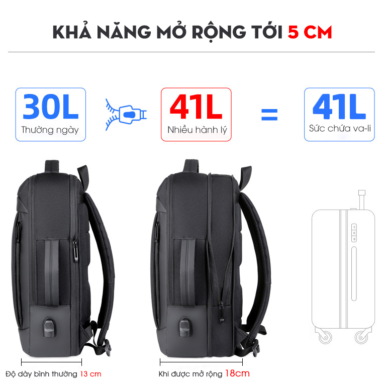 Balo đựng laptop công sở GUBAG, đựng laptop 13, 14, 15,6 inch chính hãng Gubag, dòng doanh nhân, đi làm cao cấp GB46