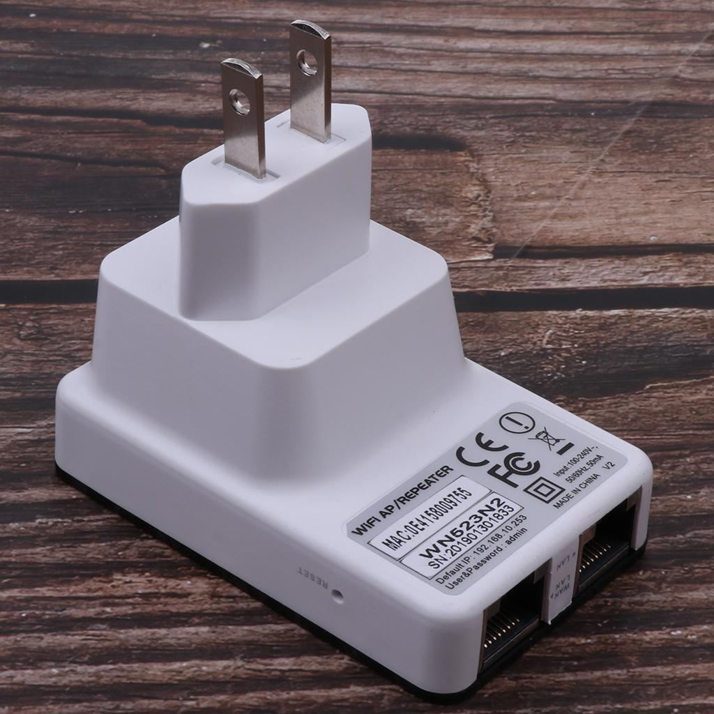 300Mbps Wireless Wifi Repeater Signal Booster Double Ports Extender US Plug