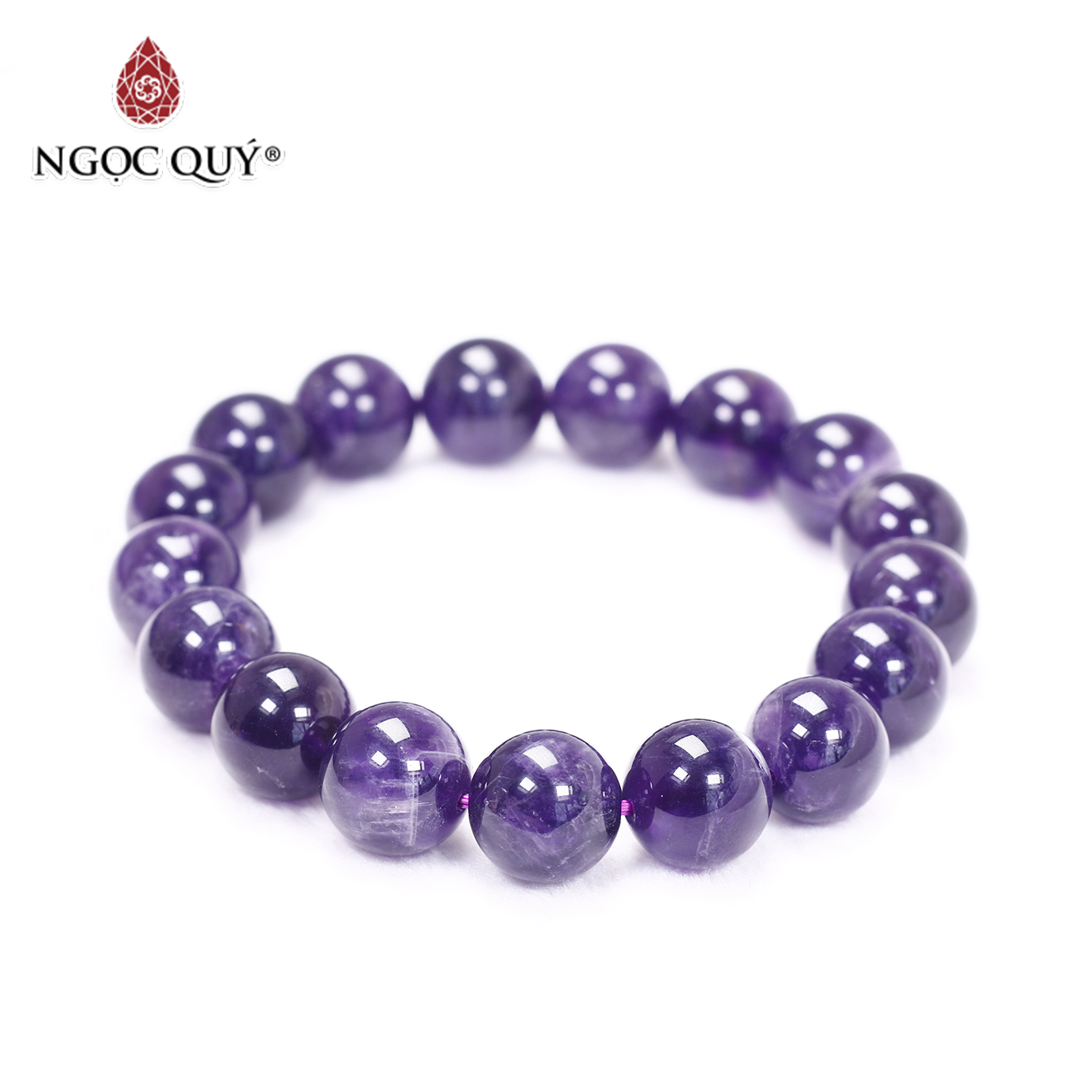 Vòng tay đá thạch anh tím mệnh hỏa. thổ - Ngọc Quý Gemstones