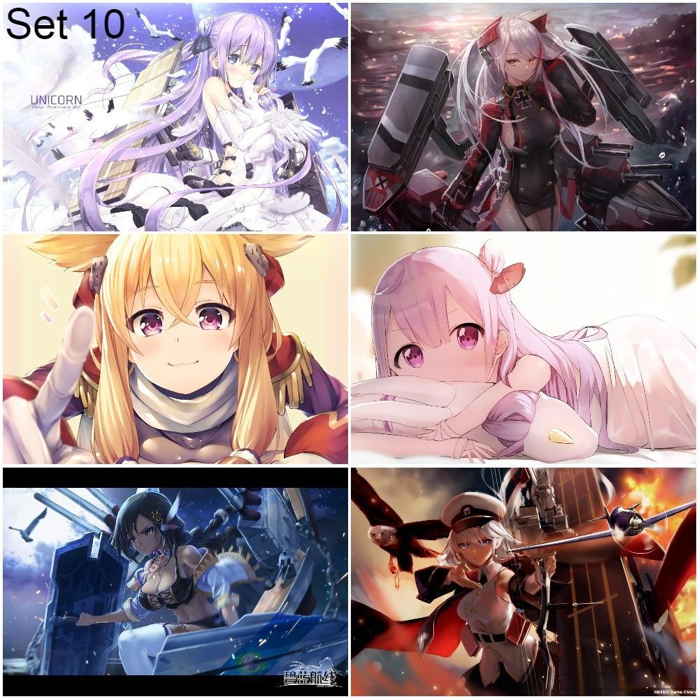 Bộ 6 Poster game Azur Lane - A3,A4,A5