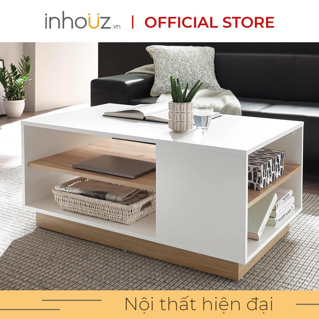 Bàn sofa hiện đại, bàn bệt bằng gỗ tự nhiên - INHOUZ - HOBT0007