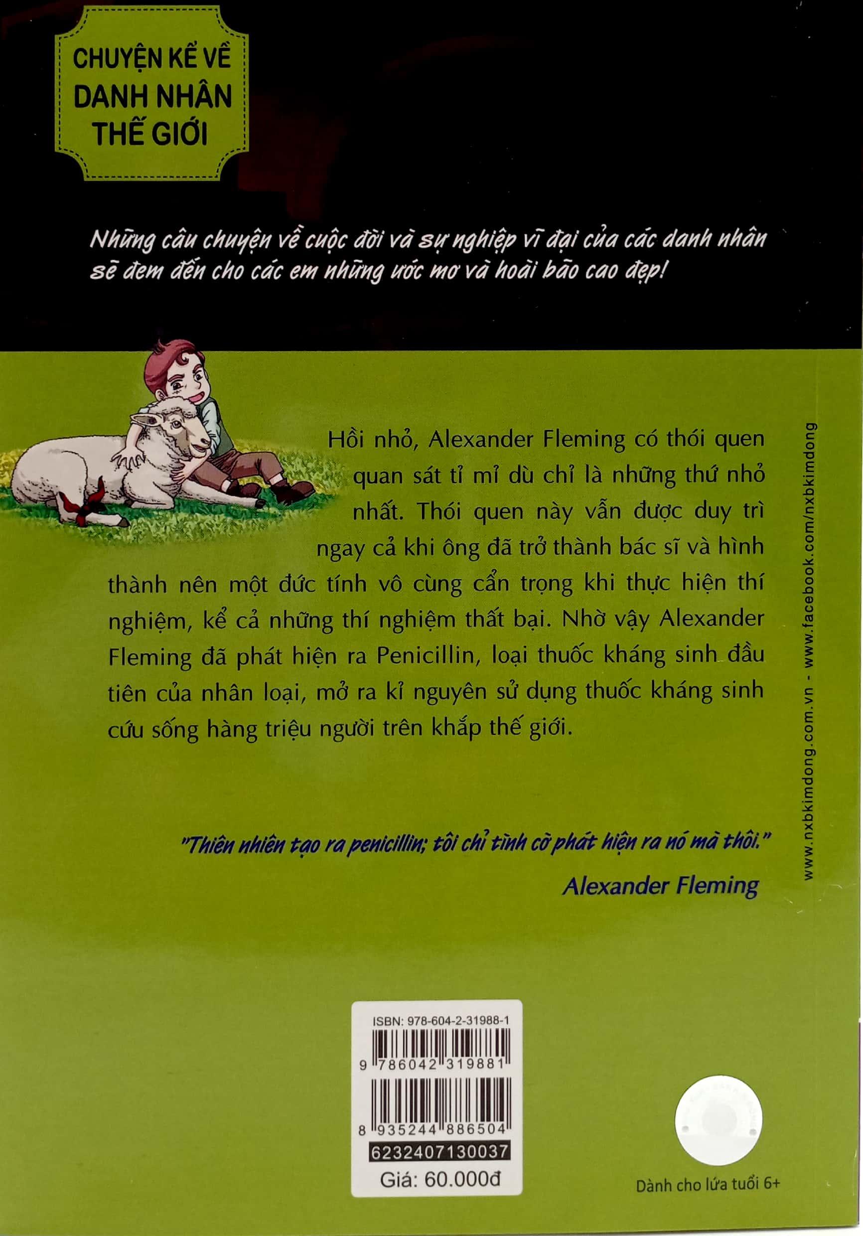 WHO? Chuyện Kể Về Danh Nhân Thế Giới: Alexander Fleming (Tái Bản 2023)