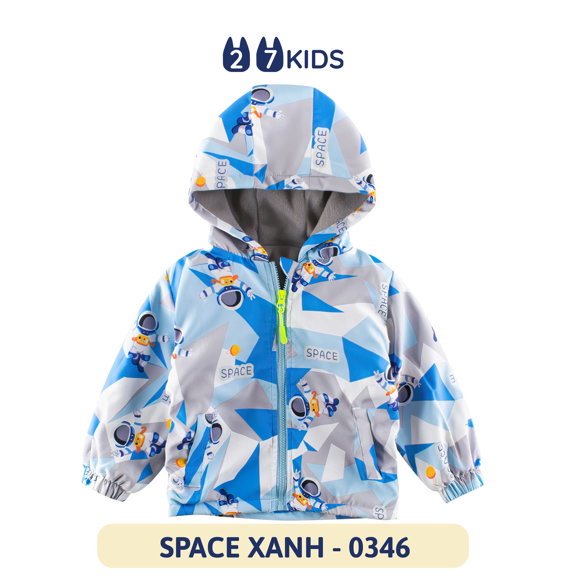 Áo khoác gió lót nỉ cho bé trai 27Kids áo ấm mùa đông có mũ cho trẻ 2-10 tuổi BLCO1