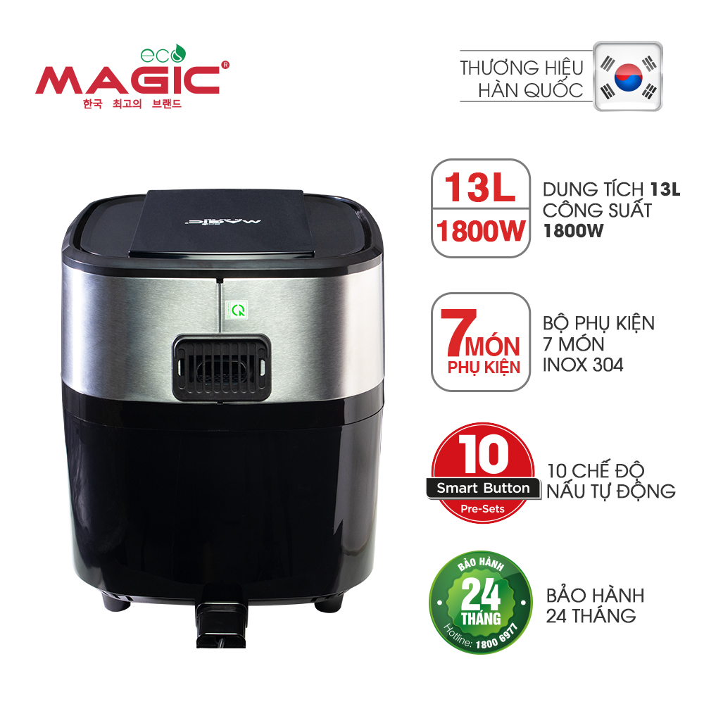 Nồi chiên không dầu kết hợp lò nướng Magic Eco M13 (13 Lít)  - Hàng chính hãng