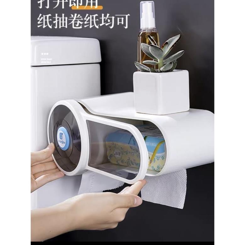 Hộp đựng giấy vệ sinh thông minh dính hít nam trâm chịu lực cao cấp OENON