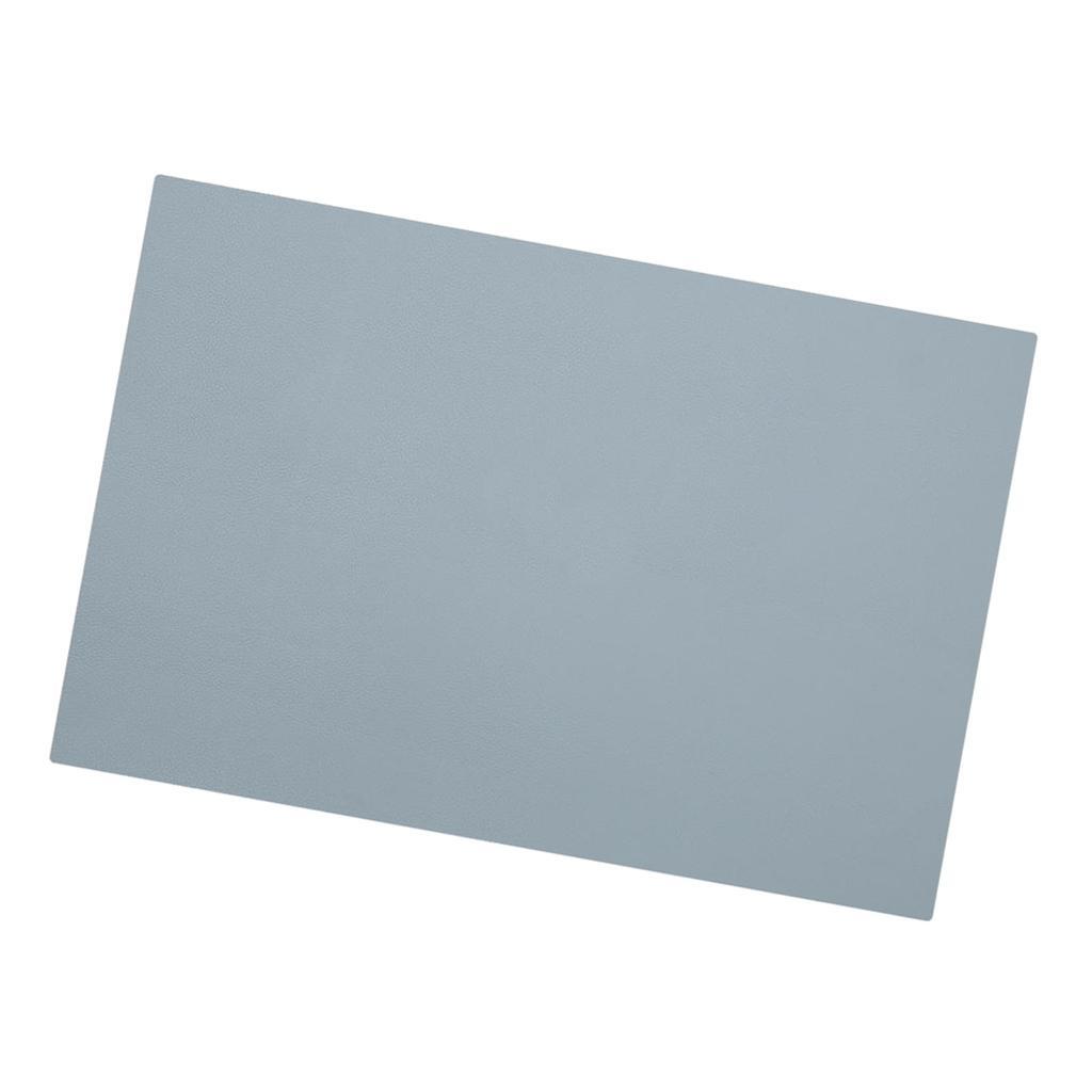 Rectangle Leather Cup Mat Coasters Non-Slip Mug Place Mats Drinks Pad Blue