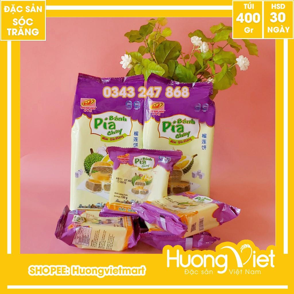 Bánh pía CHAY MÔN sầu riêng Tân Huê Viên 400g, bánh pía không trứng Tân Huê Viên Sóc Trăng