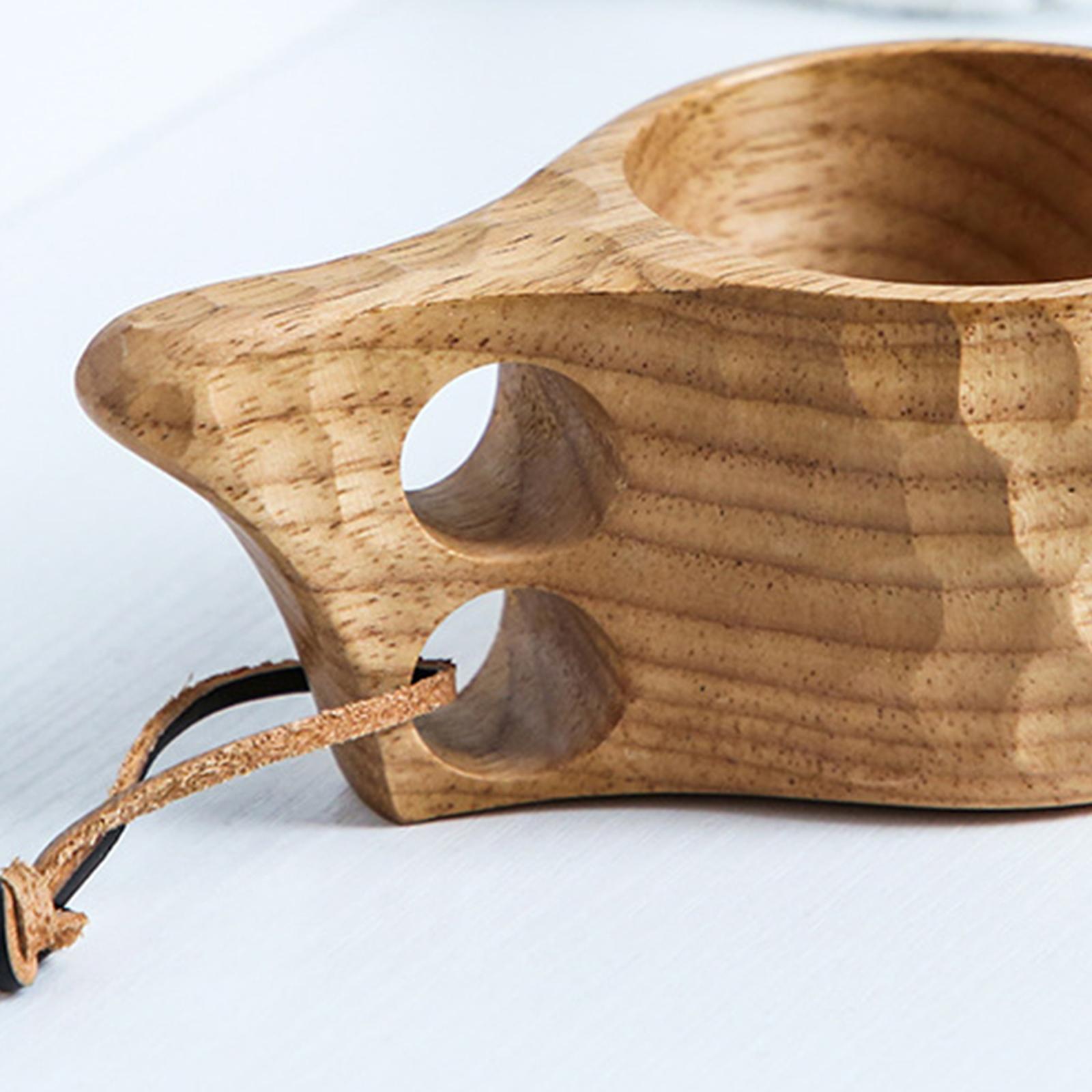Portable Wooden Drinking Cup Tableware  Hiking Outdoor Camping