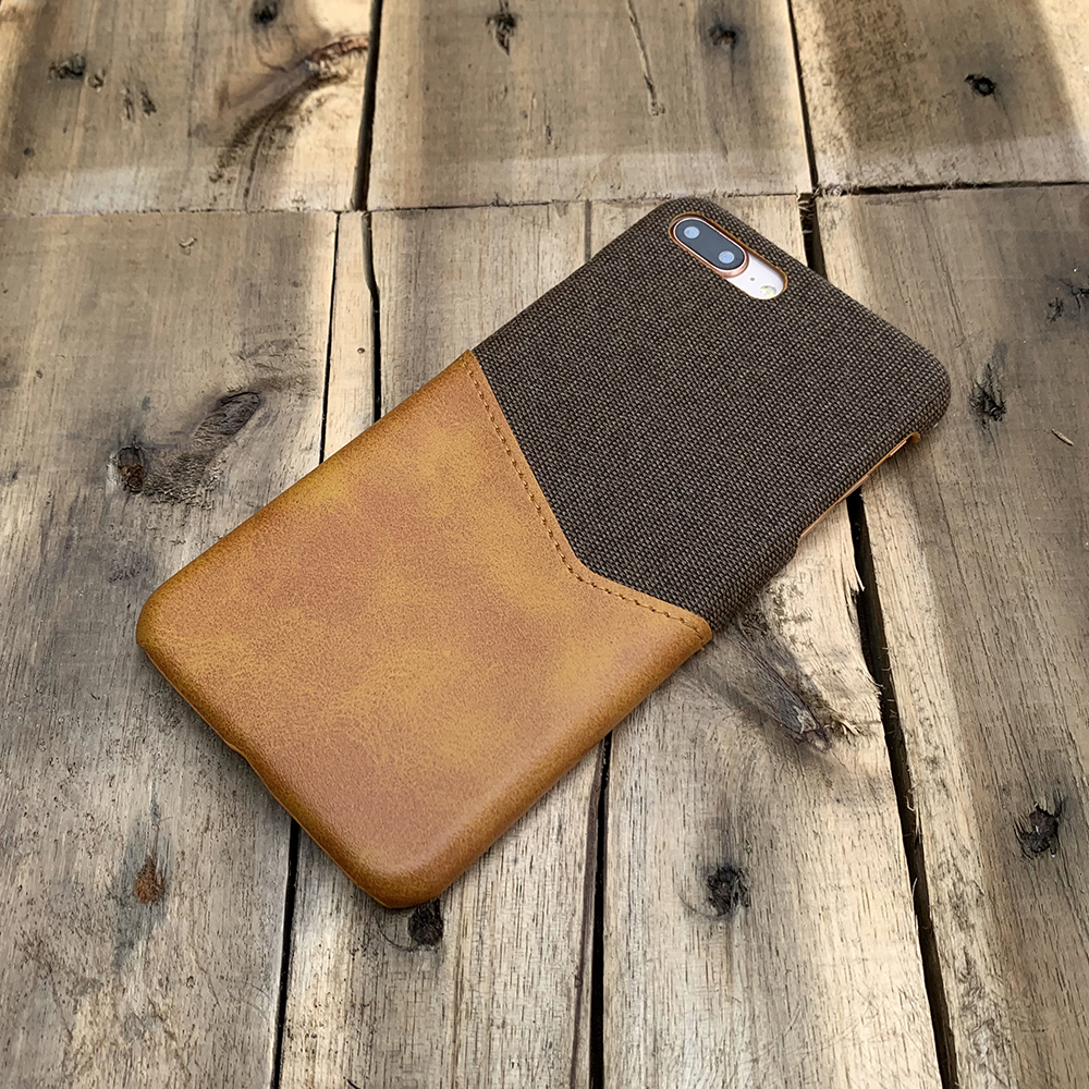 Ốp lưng da vải kiêm ví cao cấp dành cho iPhone 7 Plus / iPhone 8 Plus