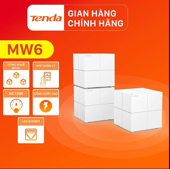 Bộ phát wifi Tenda Nova MW6 3 Pack - Hàng Chính Hãng
