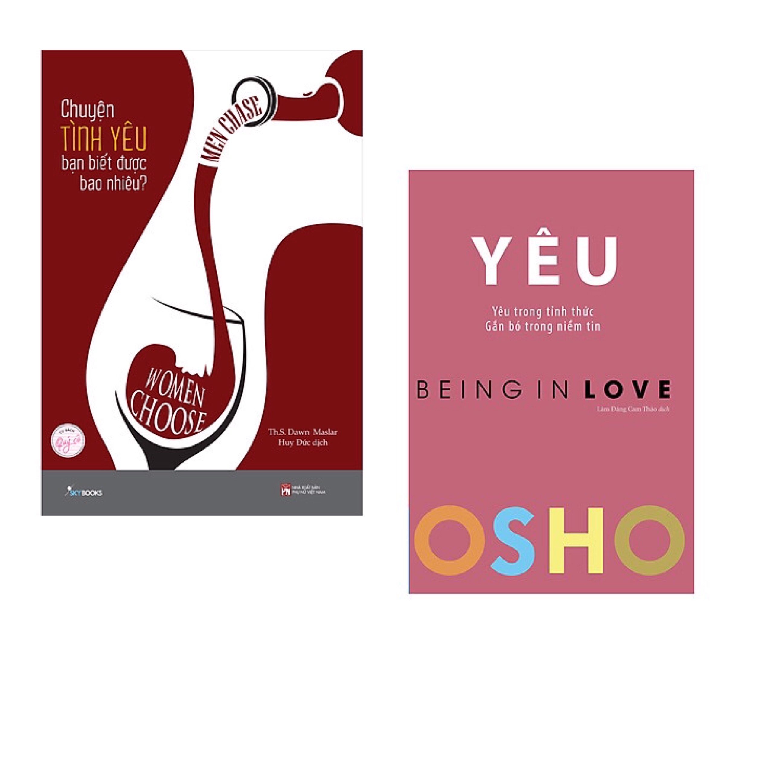 Combo 2 cuốn : OSHO - Yêu - Being In Love +  Chuyện Tình Yêu Bạn Biết Được Bao Nhiêu?