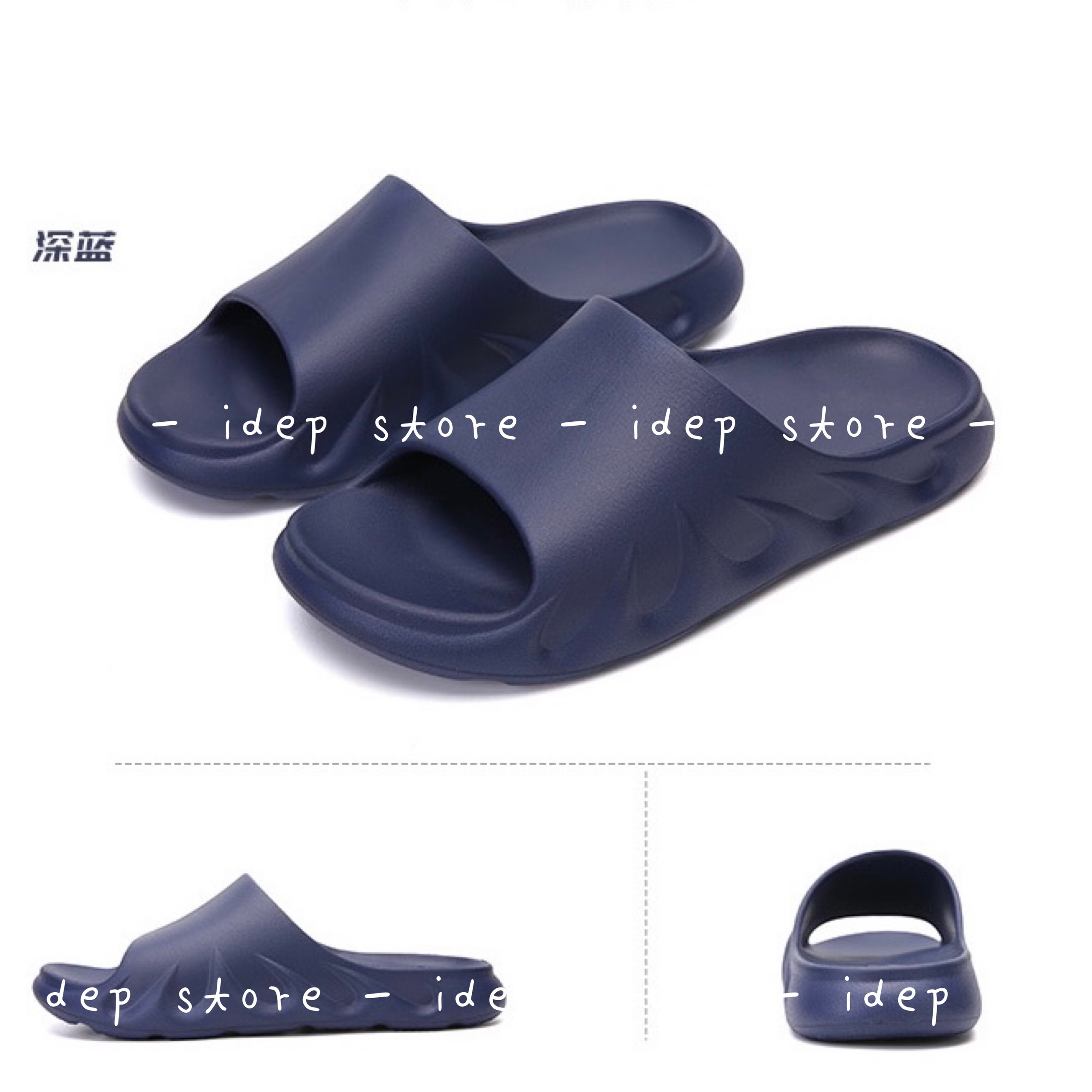 Dép bánh mì nam nữ quai ngang unisex gợn sóng DL130