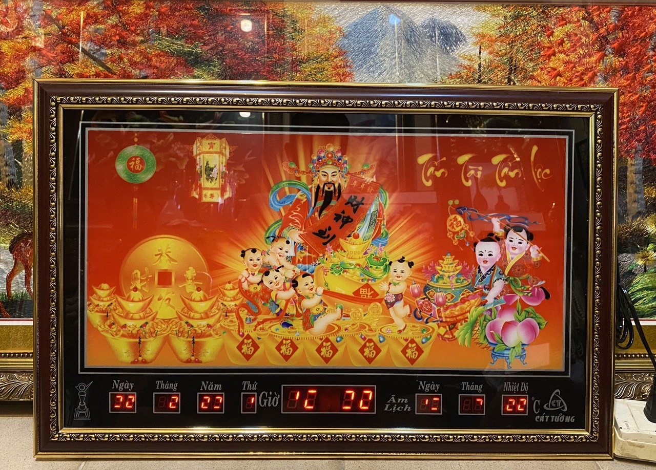 Tranh đồng hồ vạn niên, Thần Tài - 68649