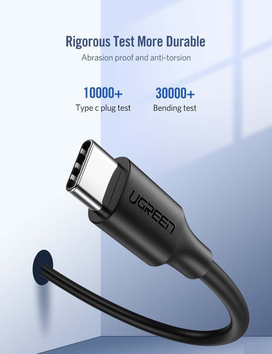 Cáp sạc USB C sang USB C Dài 0,5m Ugreen 50996 (Sạc nhanh 60W - Tốc độ truyền 480Mbps) - Hàng Chính Hãng