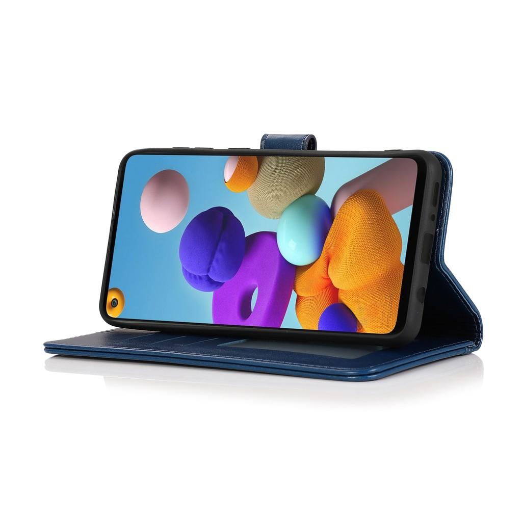 Ốp lưng điện thoại dạng ví da lật có ngăn đựng thẻ mềm cho Samsung Galaxy Note10 Lite A21S A71 A51 A41 A31 A21 A11