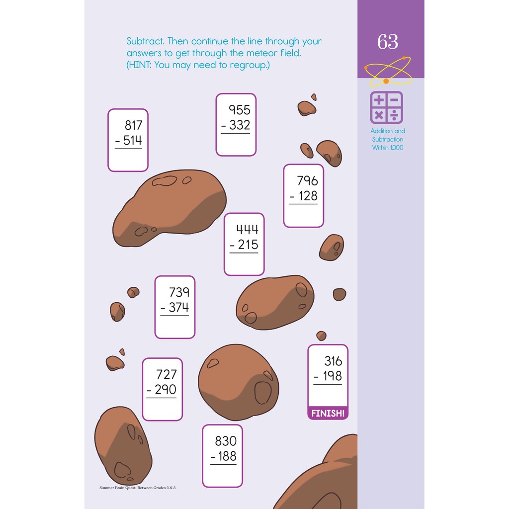 Sách Summer Brain Quest grade 2&3 - Á Châu Books, bìa mềm in màu