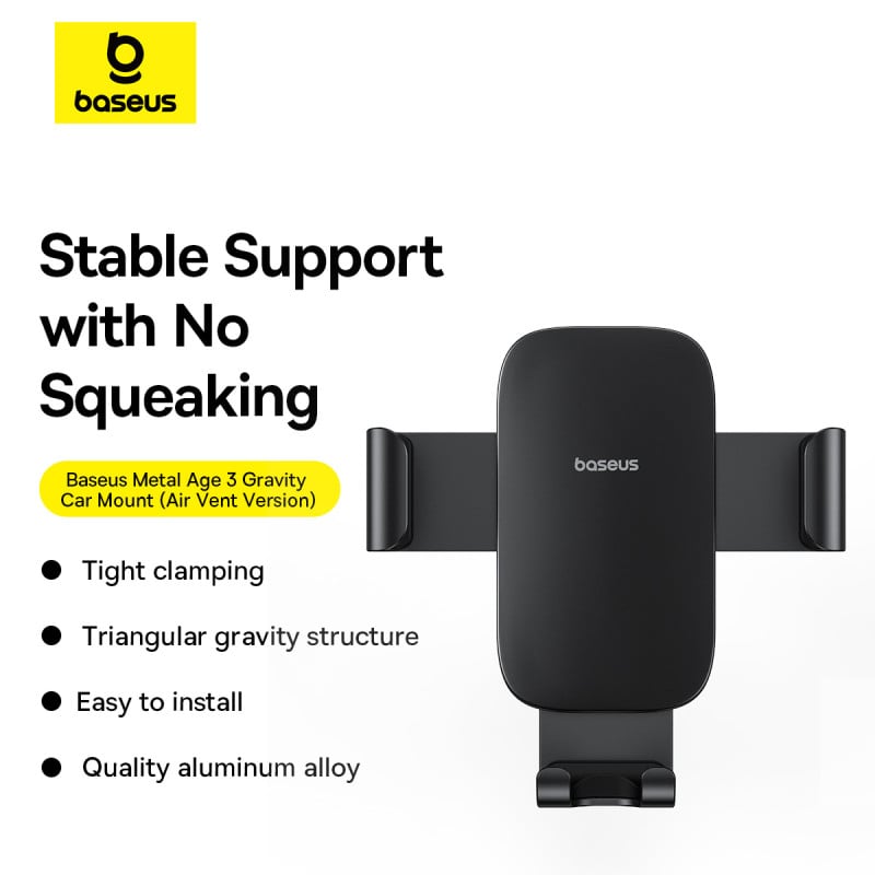 Đế Giữ Điện Thoại Baseus Metal Age 3 Gravity Car Mount (Air Vent Version) - Hàng chính hãng