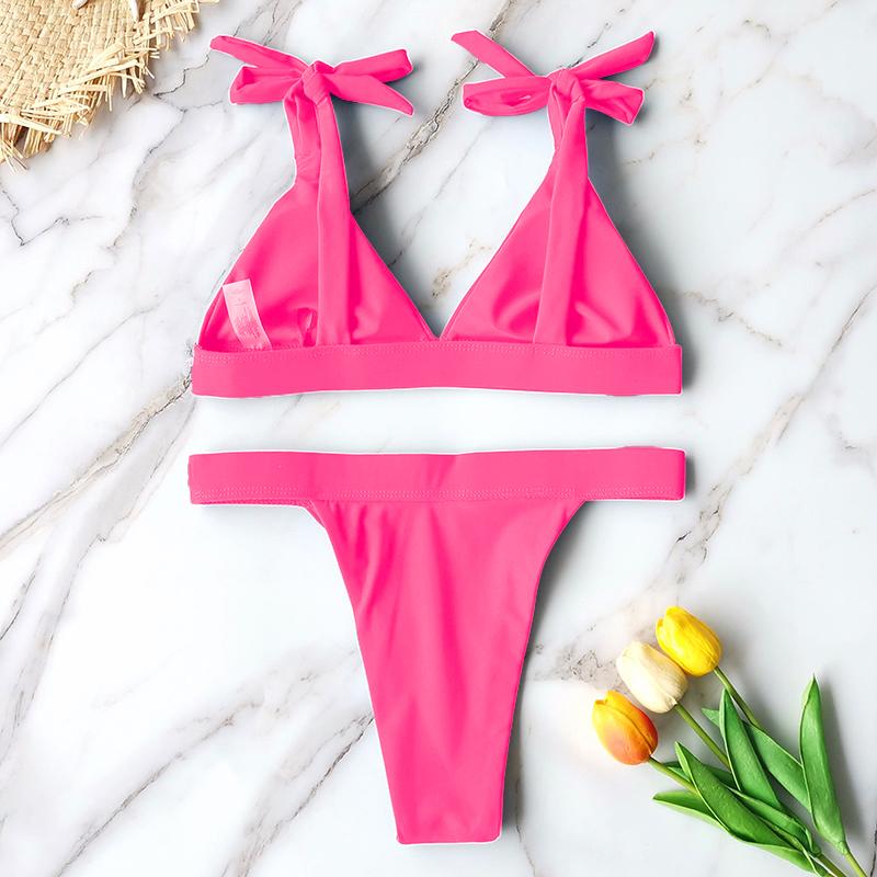2021 Mới Cao Cấp Bikini Nữ Đồ Bơi Đẩy Lên Đồ Bơi Chắc Chắn Halter Bikini Bộ Brasil Áo Tắm Bơi Mặc Nữ