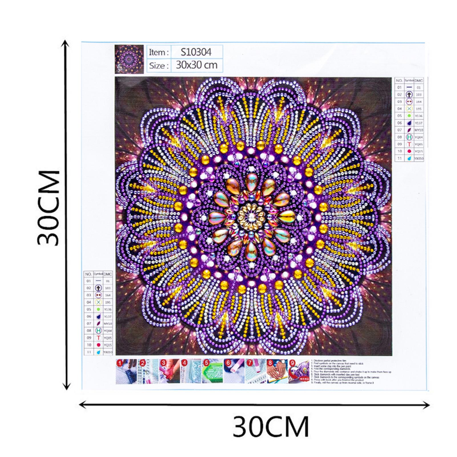 Tranh đính đá 5D tự làm hình bông hoa trang trí tường