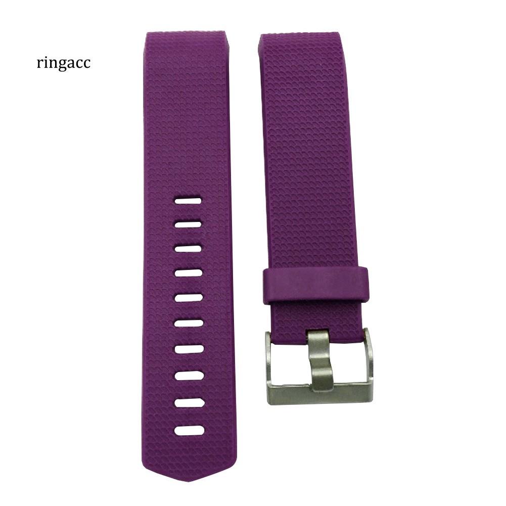 Dây Đeo Thay Thế Chất Liệu Cao Su Thiết Kế Sọc Gân Độc Đáo Cho Fitbit Charge 2