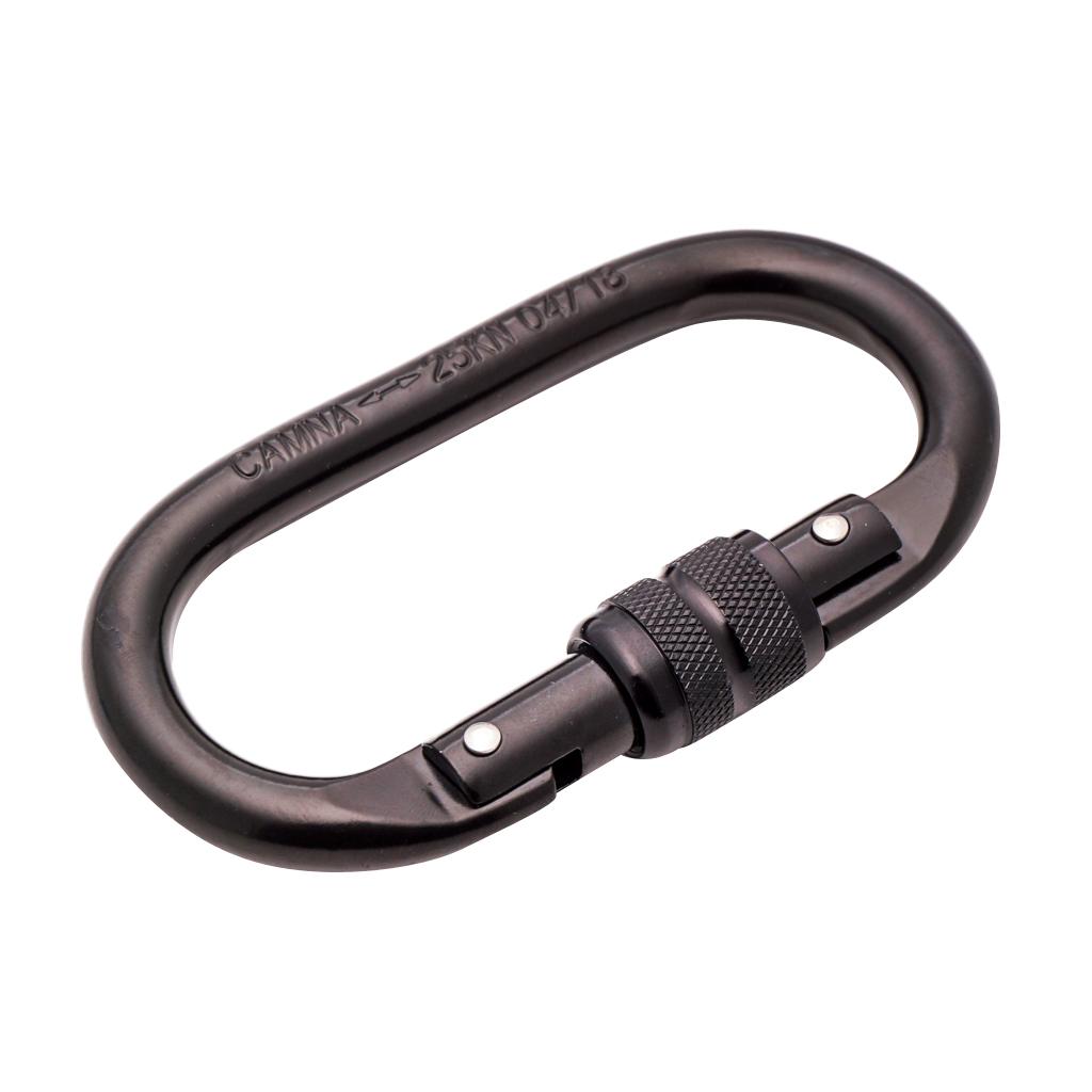 Oval-Shape 25KN Screw Locking Carabiner Rock Climbing Rappelling Rescue Equipment 110 X 60mm