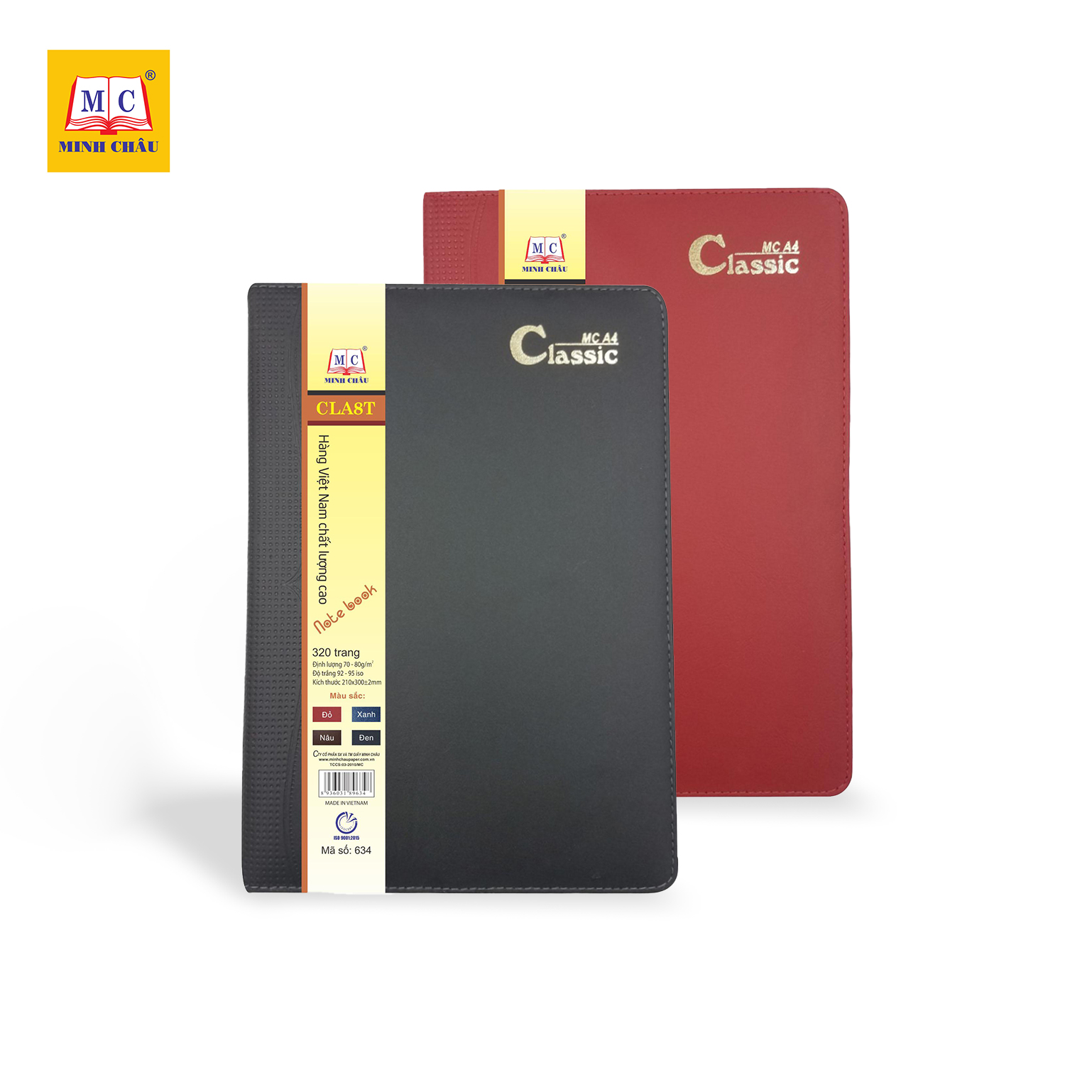 Combo 2 quyển Sổ Minh Châu Classic A4 - Giao màu ngẫu nhiên