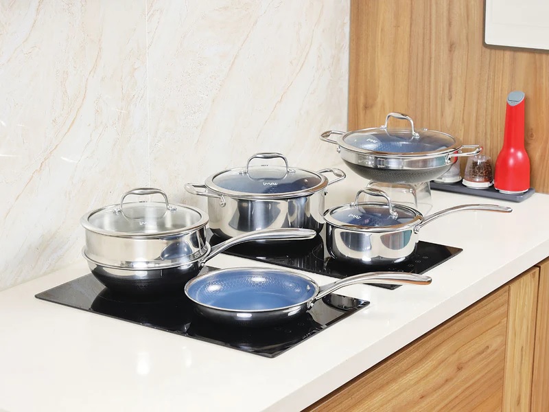 Bộ Nồi Chảo iMat Hybrid Lòng Xanh