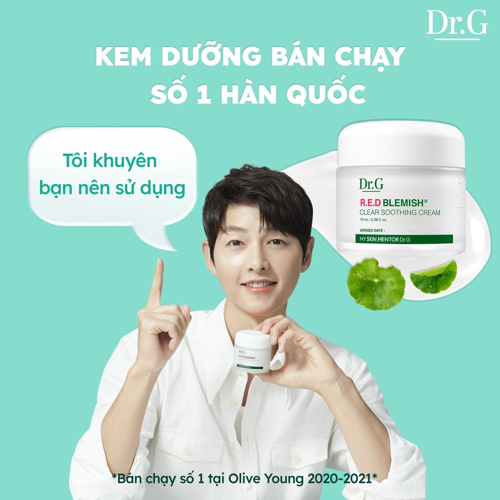 Kem Dưỡng Ẩm và Phục Hồi Sâu Cho Da Dr.G R.E.D Blemish Clear Soothing Cream 70ml