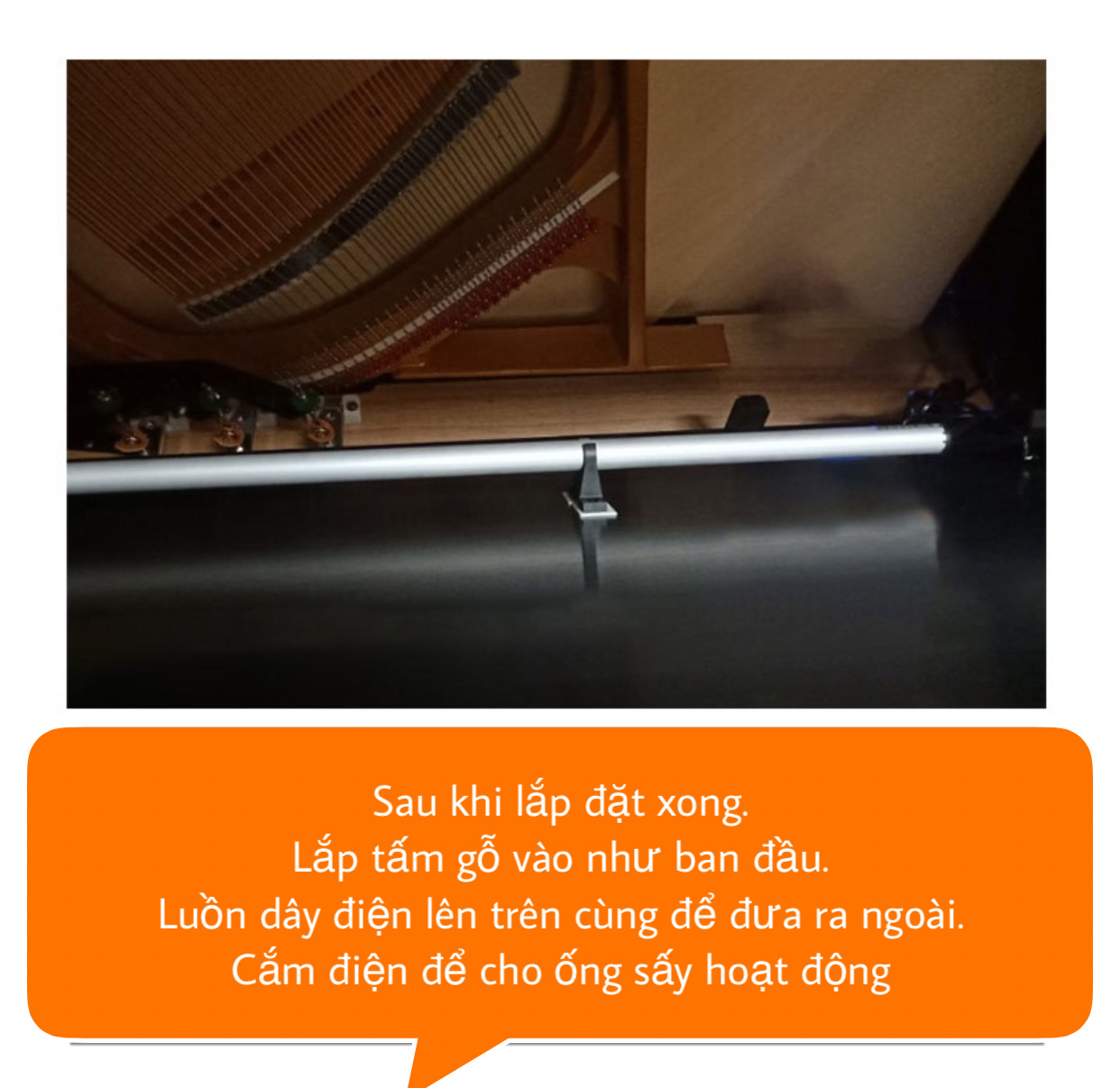 Ống sấy (sưởi) hàng chuẩn dùng cho đàn Piano cơ