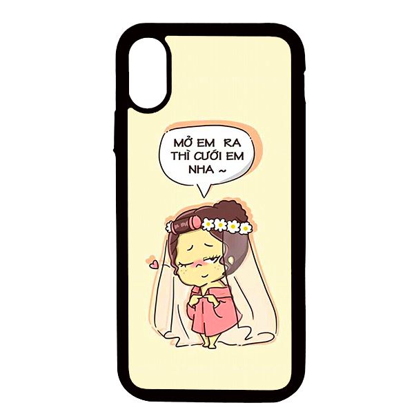 Ốp lưng cho iPhone X Girl 02 - Hàng chính hãng