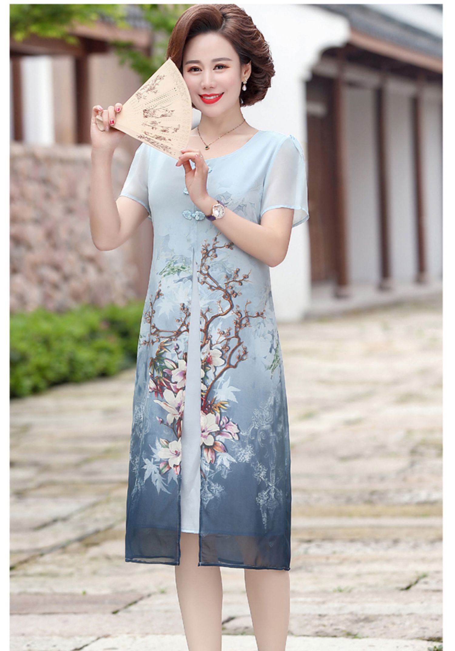 Đầm trung niên dự tiệc sang trọng trẻ trung thời trang trung niên
