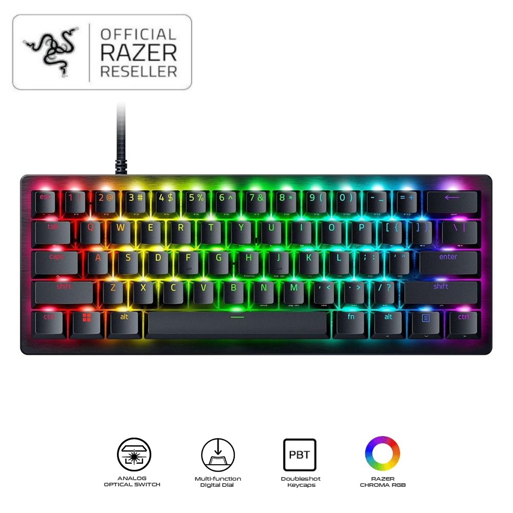 Bàn phím cơ Razer Huntsman V3 Pro Mini (60% Analog Optical) - Hàng chính hãng