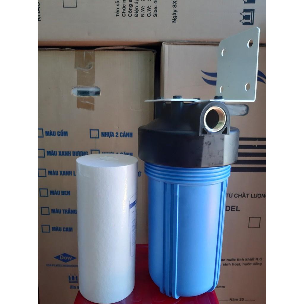 BỘ LỌC ĐƠN BIGBLUE,LY LỌC THÔ,LỌC ĐẦU NGUỒN 10IN GỒM LY,LÕI,PASS TREO,TAY VẶN,