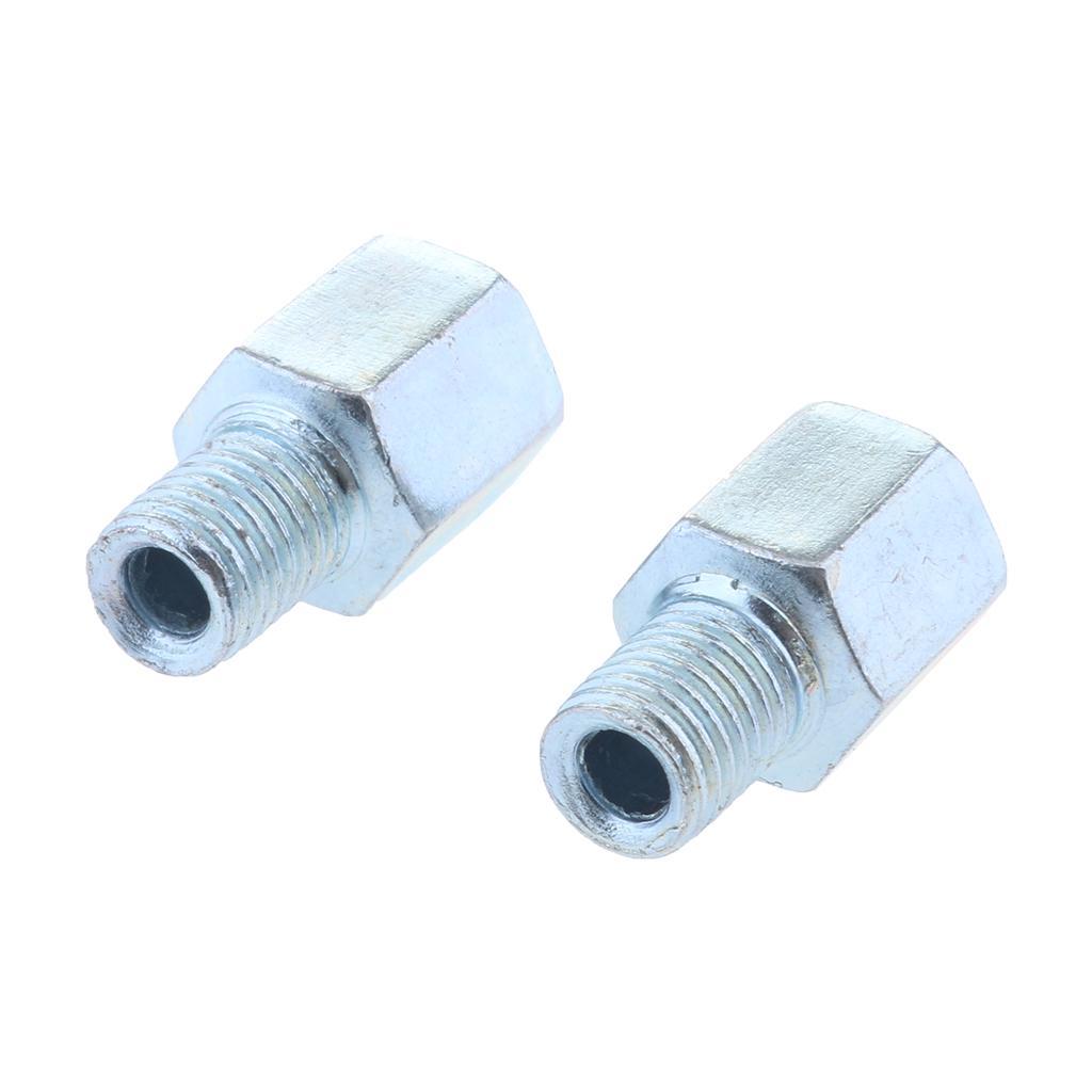4X Scooter Mirror Adapters 2 Pcs 10mm Female to 10mm Male + 2Pcs 10mm Male to 10mm Female for Motorcycle - 10mm L-H Thread / 10mm R-R Thread