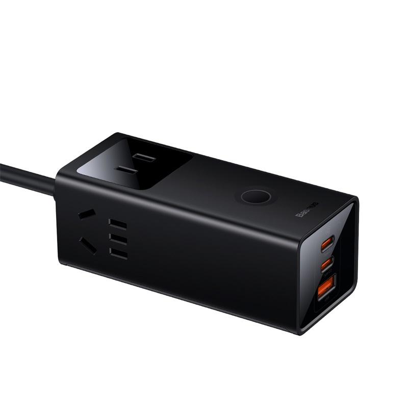 Cốc sạc nhanh 40W Baseus PowerCombo Digital PowerStrip 6IN1
