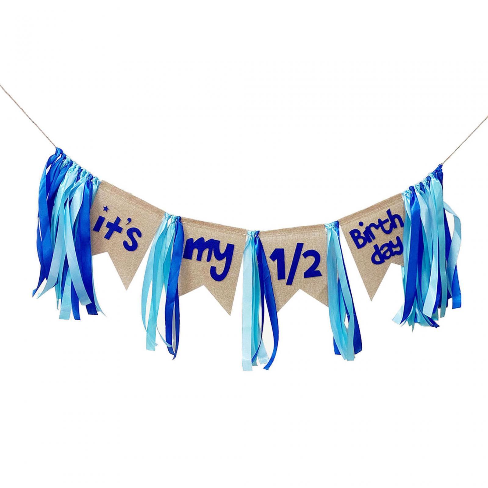 High Chair Banner Photo Prop 6 Months Banner for Party Baby Shower Birthday Girl Baby